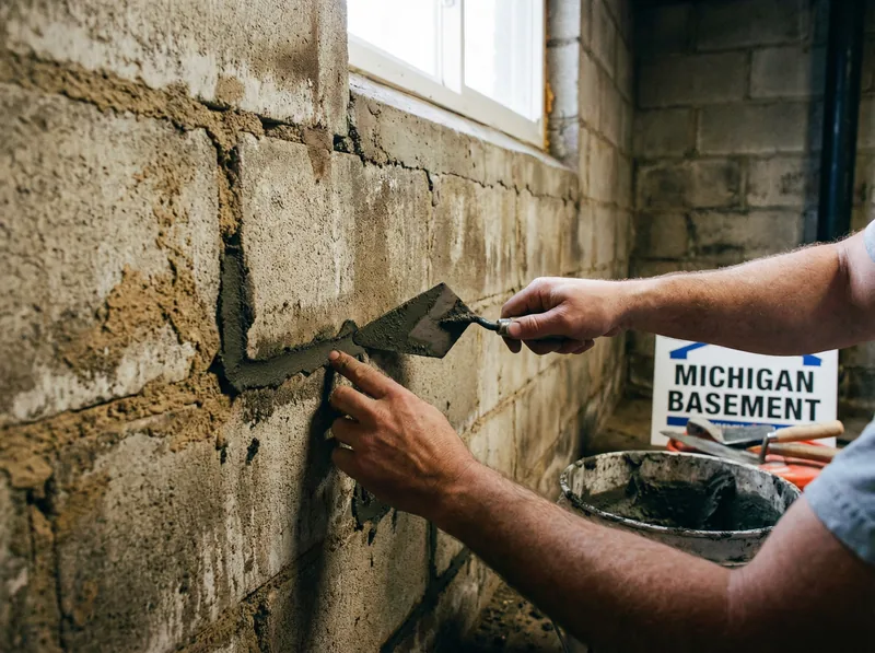Foundation wall repair and tuck-pointing
