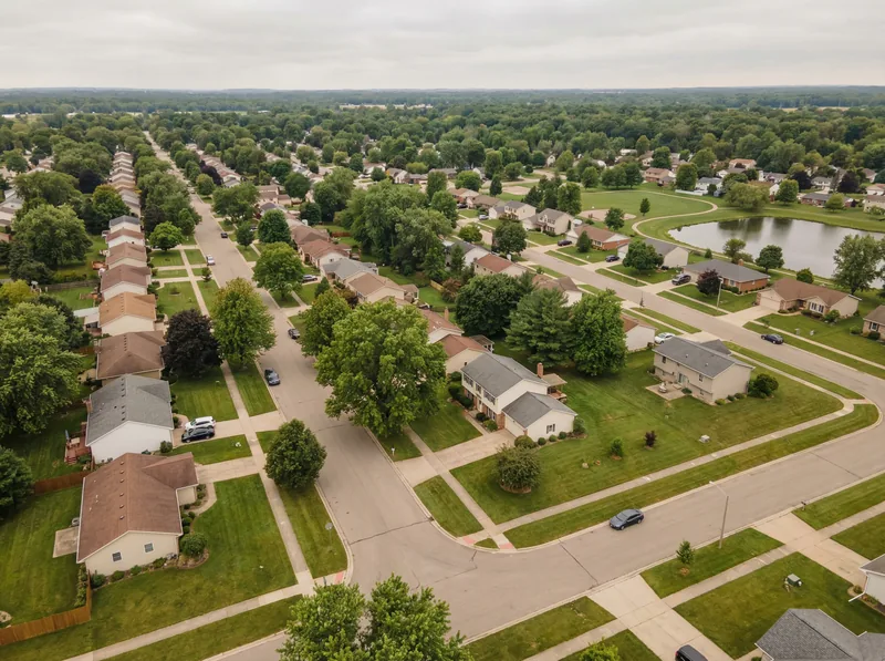 Residential neighborhood in Mid-Michigan served by All-Ways Dry