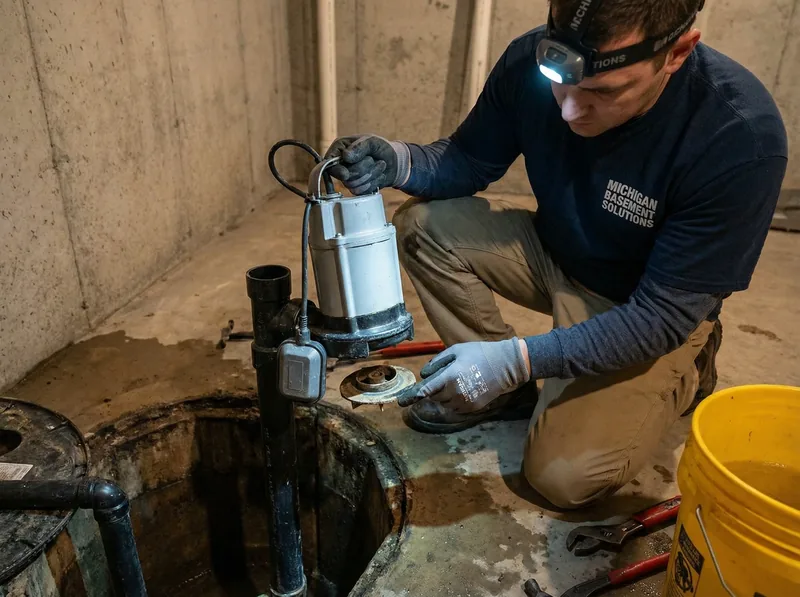 Sump pump repair and maintenance service
